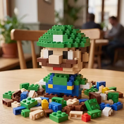 Luigi Mini Brick Figure Set